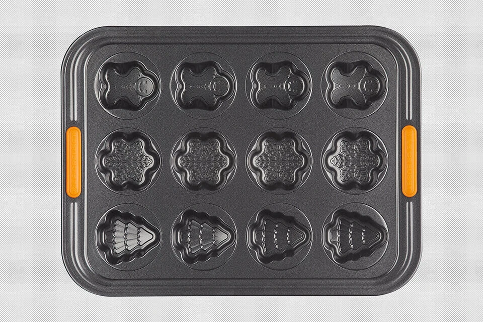 Le Creuset PĆ¢tiliss Bakvorm Voor 12 Kerstfiguren Staal Zwart