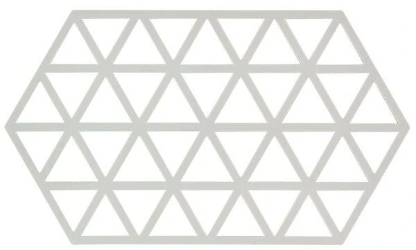 Zone Denmark Triangles Onderzetter 24 X 14 Cm Silicone Lichtgrijs