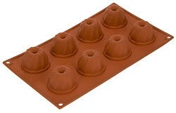 Silikomart Bakvorm 8 Tulbandjes ø 5,5 Cm Silicone Bruin