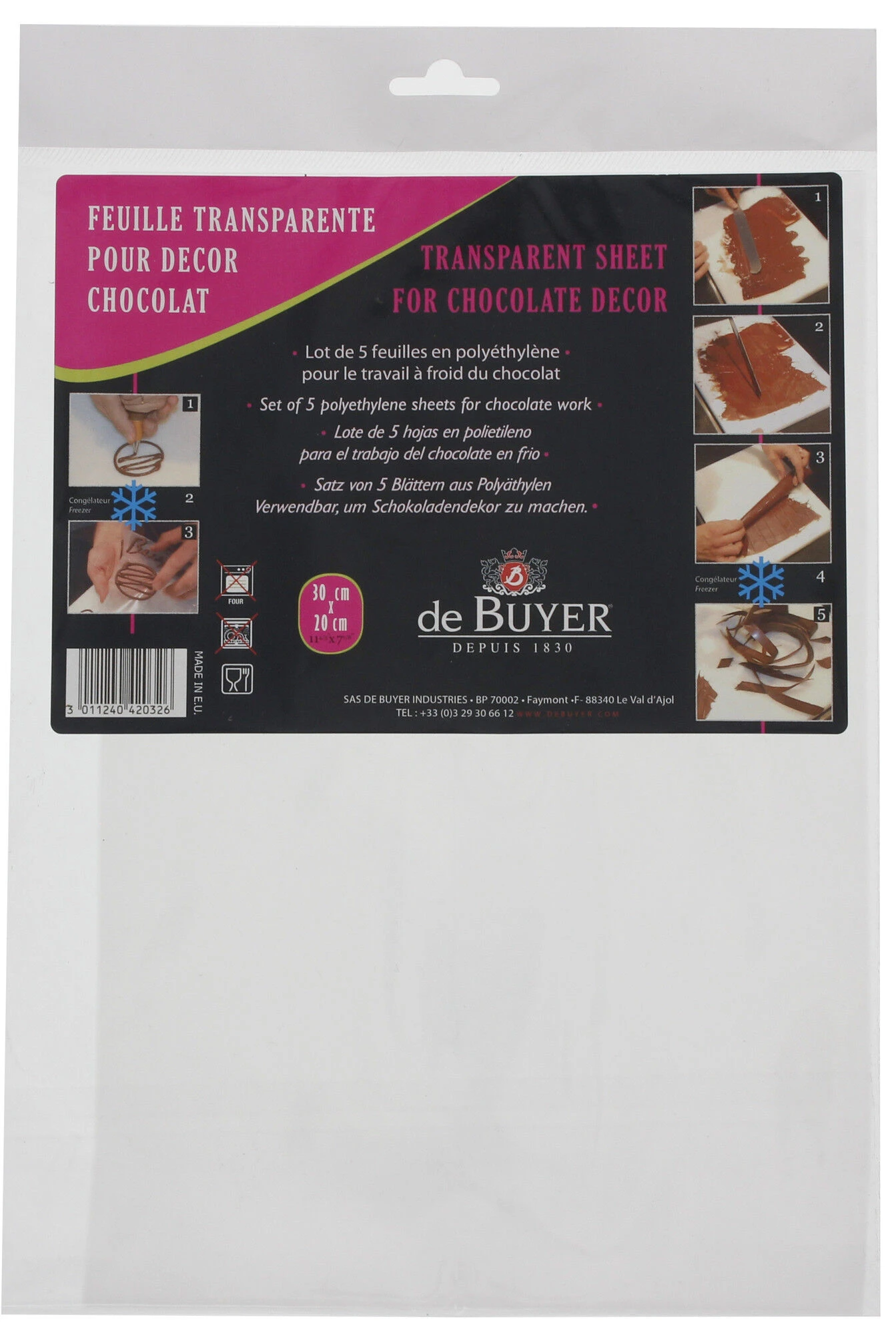 De Buyer Cellofaan Vel 30 X 20 Cm 5 Stuks