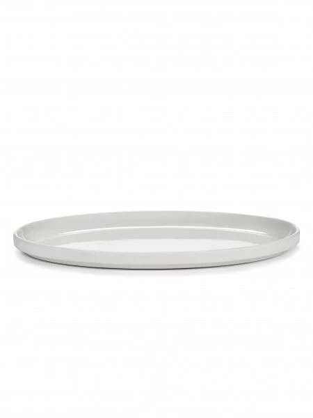 Serax Passe-Partout Bord Ovaal 33 X 22 Cm H 2,5 Cm Porselein Wit Mat