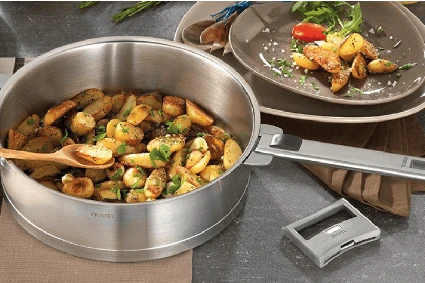 Cristel Strate Removable Sauteerpan Met Anti-aanbaklaag ø 28 Cm Rvs - Afbeelding 3