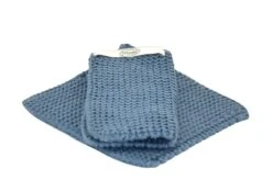 Solwang Design Pannenlap 22 X 22 Cm Katoen Dark Rustic Blue 2 Stuks