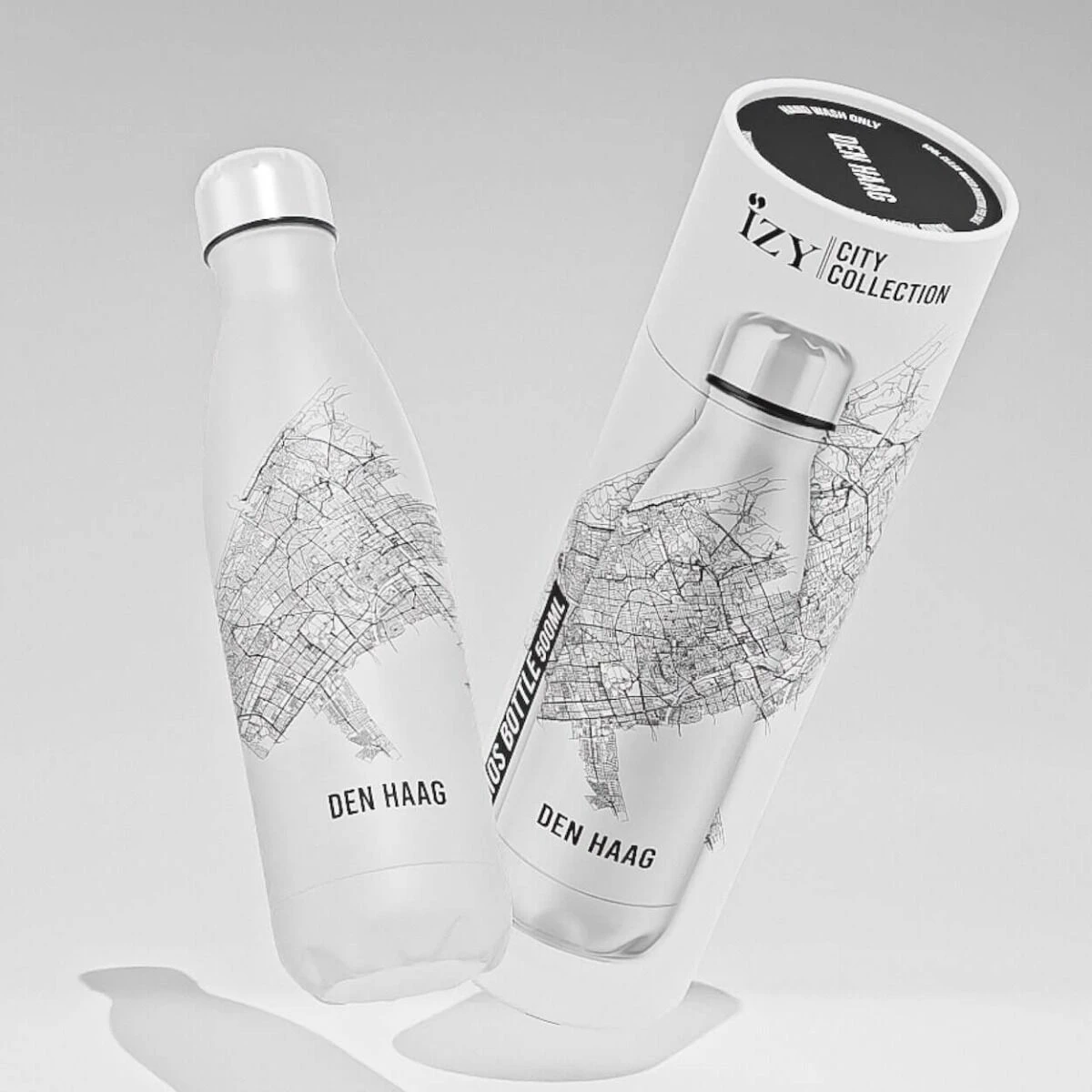IZY Bottles Drinkfles 500 Ml Map Of Den Haag Rvs - Image 3