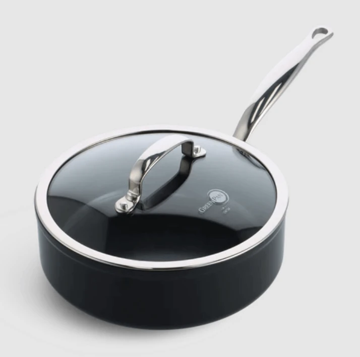 Greenpan Barcelona Pro Sauteerpan Met Keramische Laag En Glasdeksel ø 24 Cm