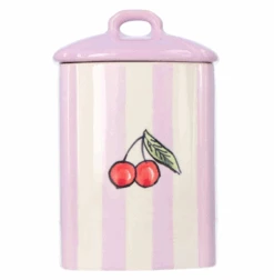 Oldenhof Kers Voorraadpot 18 X 10 X 11 Cm Aardewerk Roze