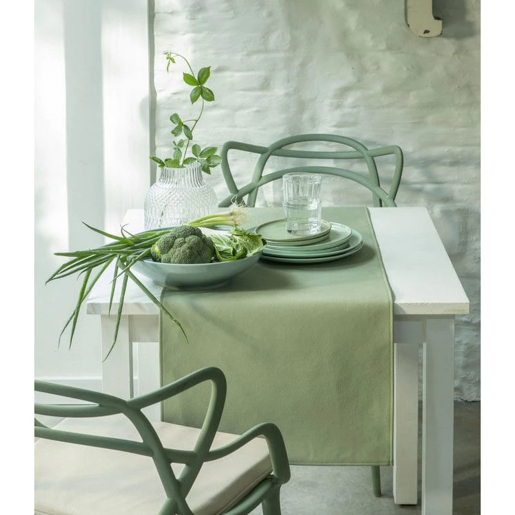 Finesse Monaco Tafelloper 140 X 45 Cm Kunstleer Blush Pink - Afbeelding 3